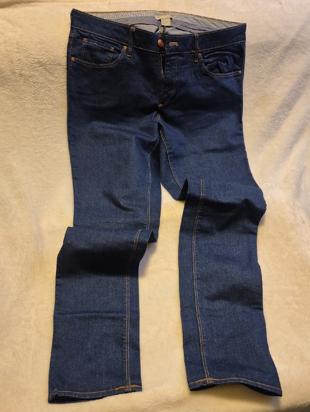 H&M Straight Leg Jeans in Deep Blue Denim